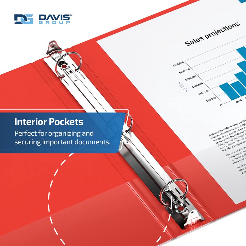 Davis Group Premium Economy 6-Pack 3-Ring Binders for School or Office, Round-Ring Binders, 2 Inch, Red - Image 5